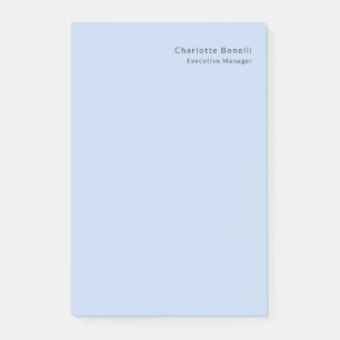 Name Professional Modern Minimalist Blue  Post-it Notes