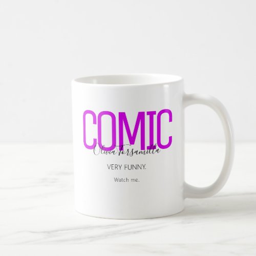 Name Purple Black Comic Coffee Mug