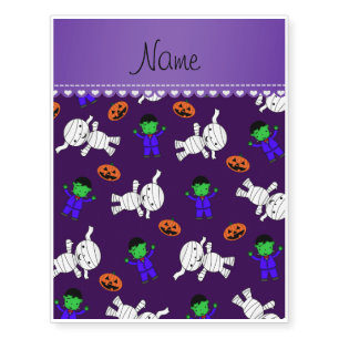 Name purple frankenstein mummy pumpkins temporary tattoos