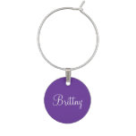 Name Purple Heart High Quality Color Matched Wine  Wine Charm at Zazzle