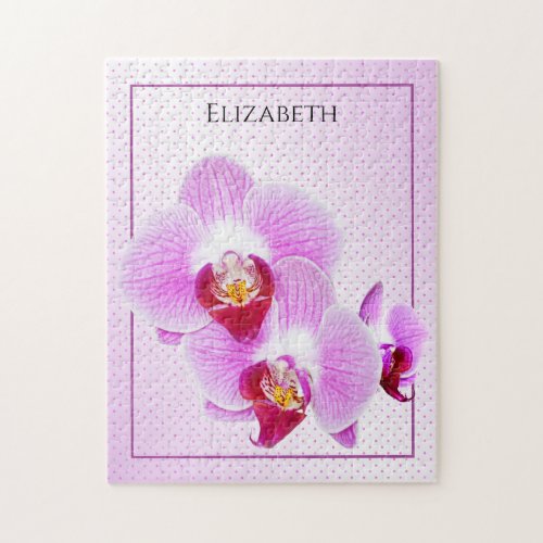 Name  PurplePink Orchid Floral Photography Jigsaw Puzzle