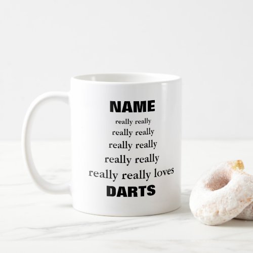 Name really really really loves Subject Darts Coffee Mug