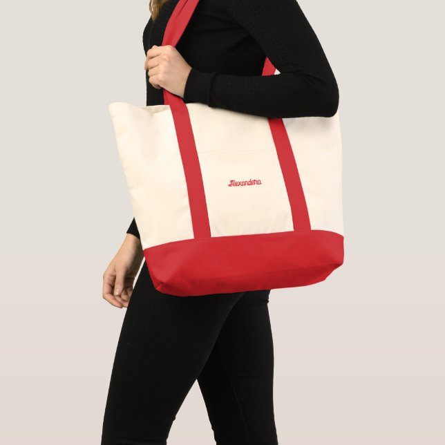 Name Red Bachelorette  Tote Bag (Front (Product))