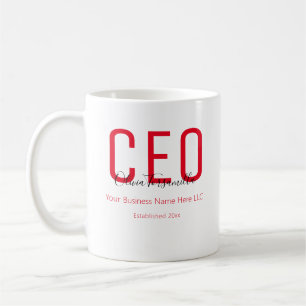 Name Red Black CEO Coffee Mug