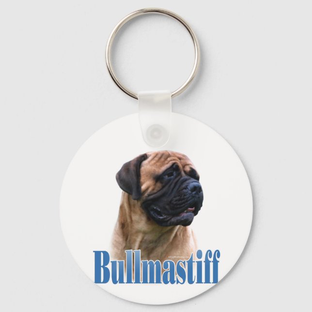 Name Red Bullmastiff  Keychain (Front)