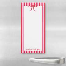 Name red stripes bow trendy elegant stylish