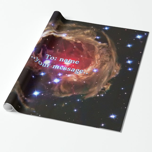 Name, Red Supergiant Star Monocerotis, Outer Space Wrapping Paper (Unrolled)