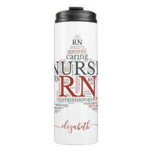 Name Registered Nurse RN Star Thermal Tumbler