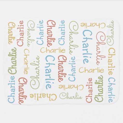 Name Repeating Custom baby blanket Zazzle