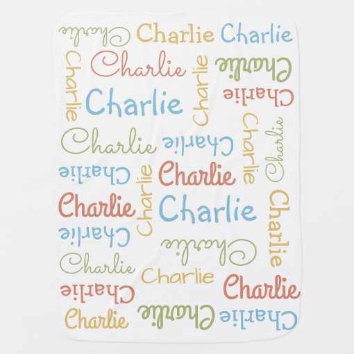 Name Repeating Custom baby blanket Zazzle