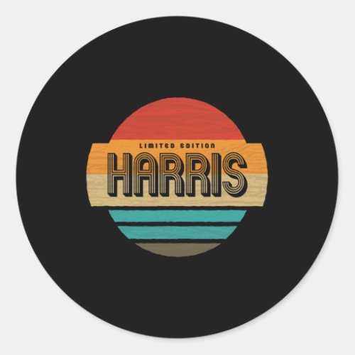 Name Retro Vintage Sunset Limited Edition Kamala H Classic Round Sticker