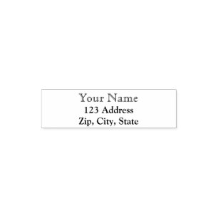Name return address stamp classic letters
