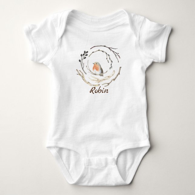 Name Robin Sparrow Bird Birds baby Custom shirt (Front)