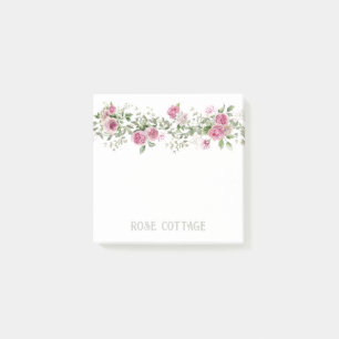 Name Rose Cottage Floral Flowers Post-it Notes