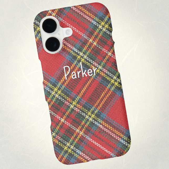 Name, Royal Stewart Tartan Plaid Pattern Case-Mate iPhone Case (Creator Uploaded)