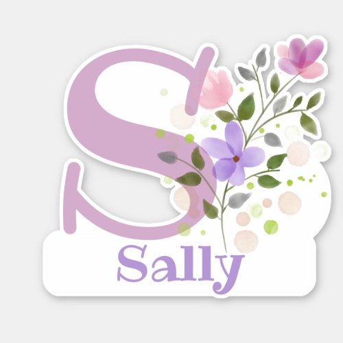 Name Sally with the Letter S Sticker Cut_Out
