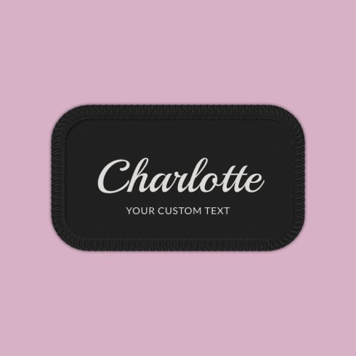 Name School Business Employee Script Black Patch