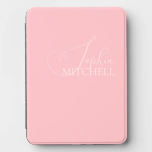 Name Script Girly Minimal Pink Kindle Cover