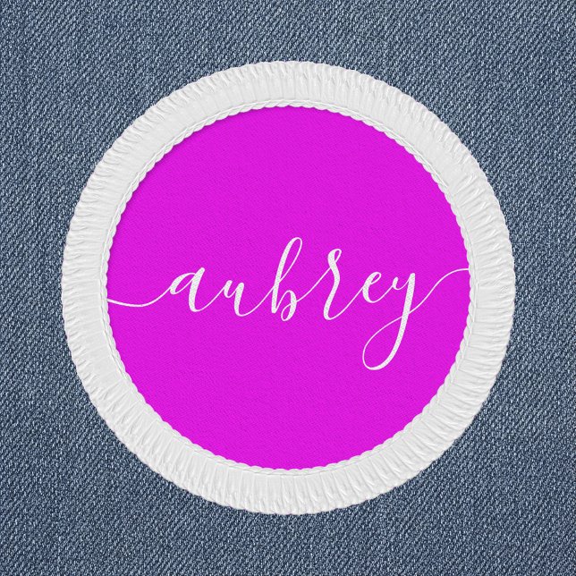 Name Script Handwritten Hot Pink Patch (Creator Uploaded)