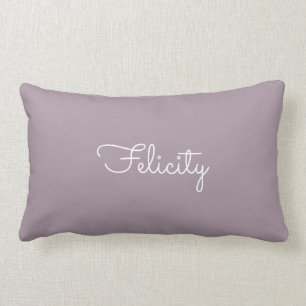 Name Script Monogram Initial Letter F Custom Top Lumbar Pillow