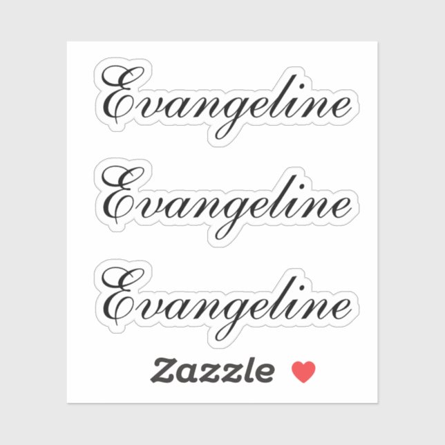 Name Script Sticker (Sheet)