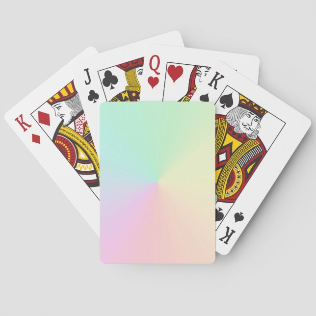 Name Script Text Muted Gradient Ombre Rainbow   Poker Cards (Back)
