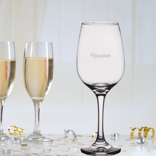 Name script wine glass