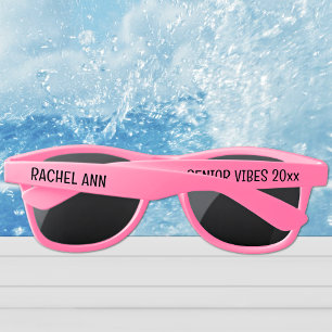 Name, Senior Vibes 20xx, Pink Girls Sunglasses