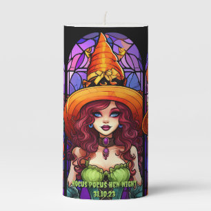 Name Sentiment Year Gorgeous Witch Halloween Party Pillar Candle