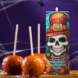 Name Sentiment Year Spooky Skeleton Halloween Pillar Candle