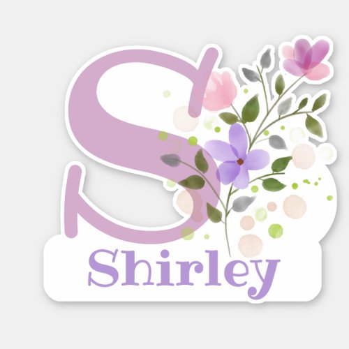 Name Shirley with the Letter S Sticker Cut_Out