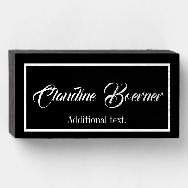 Name Sign Nameplate Desk Sign Hanging Nameplate (Front Horizontal)