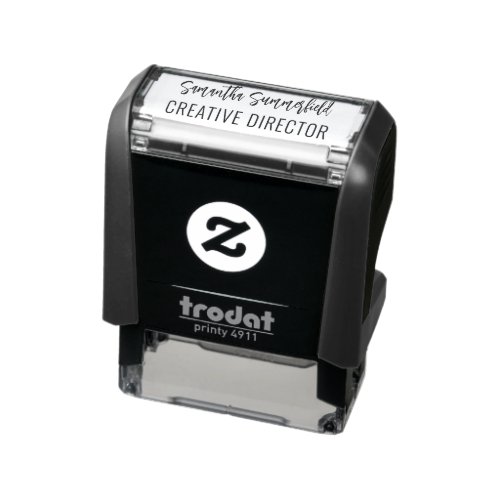 Name Signature and Job Title Self_inking Stamp