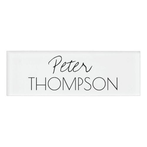 name simple and clear name tag