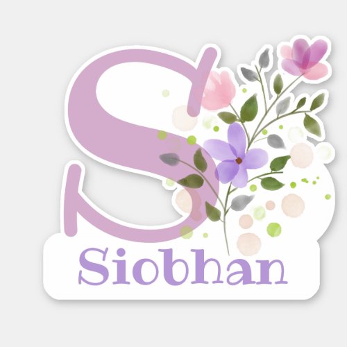 Name Siobhan with the Letter S Sticker Cut_Out