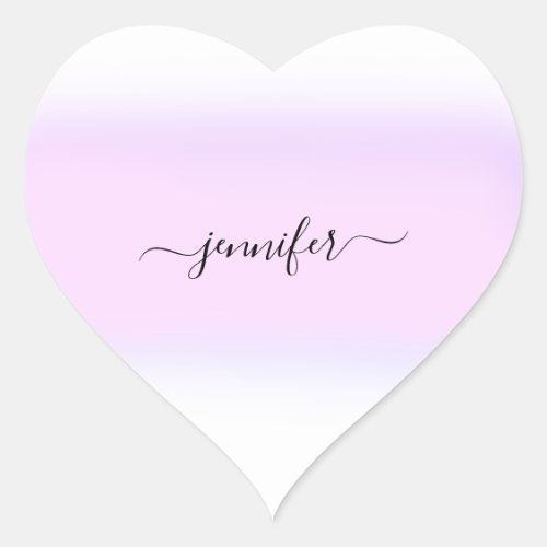 Name Small Business Thank Pink Ombre Ombre Pastels Heart Sticker