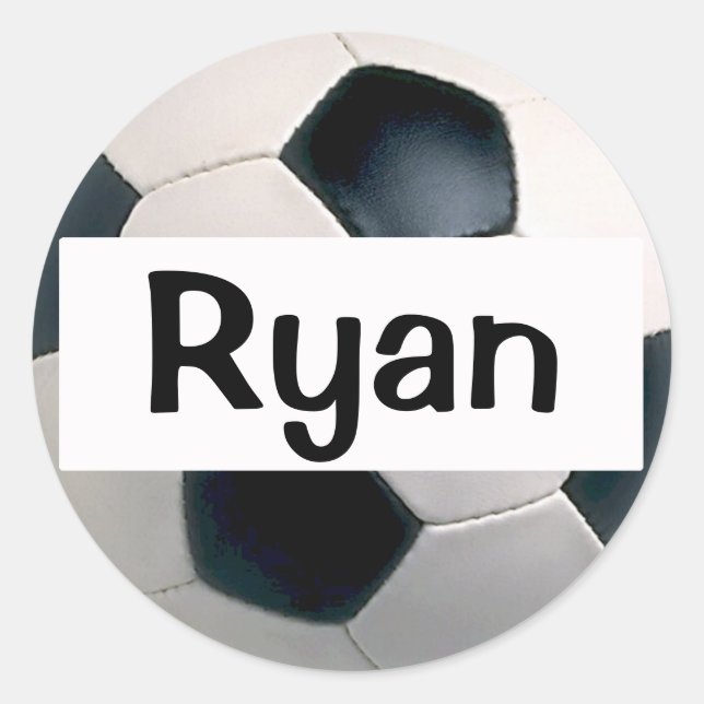 Name Soccer Ball Stickers (Front)