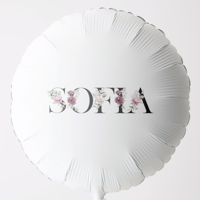 Name Sofia. Balloon (Front)