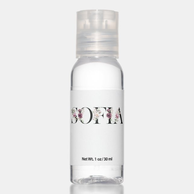 Name Sofia.My name is Sofia Hand Sanitizer (Front)