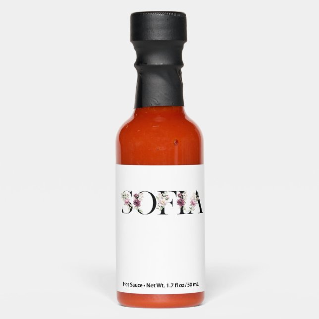 Name Sofia.My name is Sofia Hot Sauces (Front)
