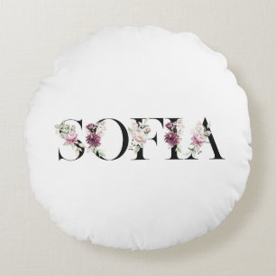 Name Sofia.My name is Sofia. Round Pillow
