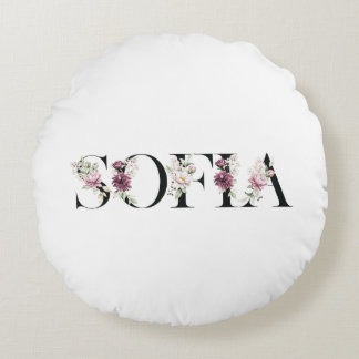 Name Sofia.My name is Sofia. Round Pillow