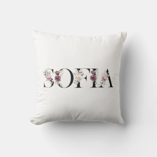 Name Sofia.My name is Sofia Throw Pillow
