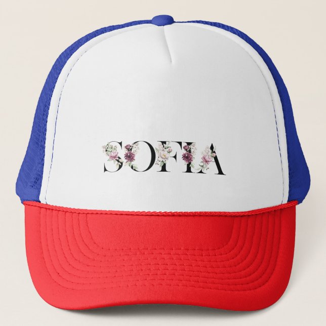 Name Sofia.My name is Sofia. Trucker Hat (Front)