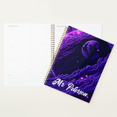 Name Space Scene Science Teacher End of Year  Planner