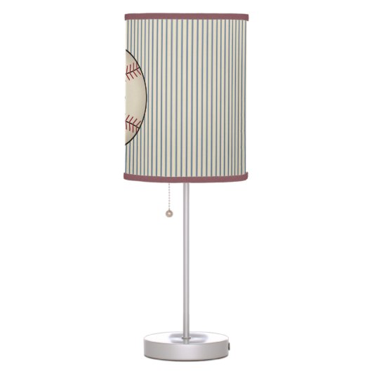 Name Sports Baseball Decor Bedroom Lamp (Right)