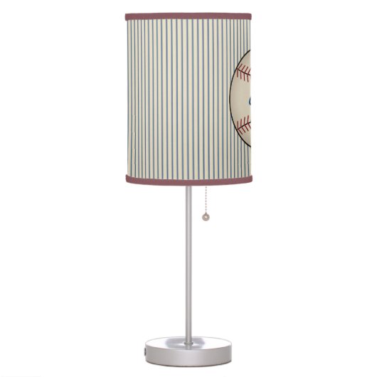 Name Sports Baseball Decor Bedroom Lamp (Left)