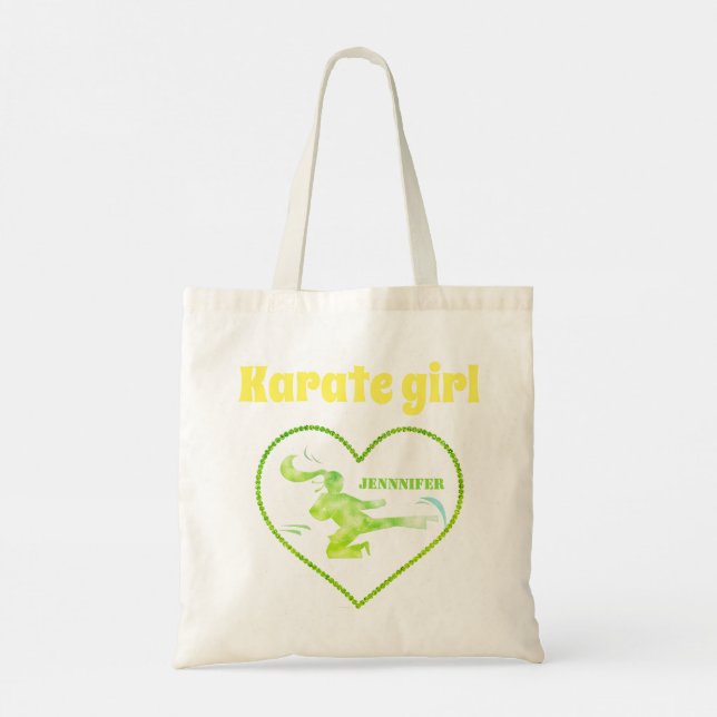 Name Sports Girl Modern Japan Martial Arts Karate Tote Bag (Back)