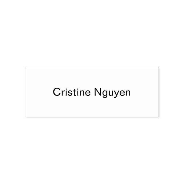 Name Stamp on Wood Block 1x2.5 Inch Custom Design (Stamped)