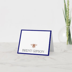 Name Stationary with Bee Thank You Card